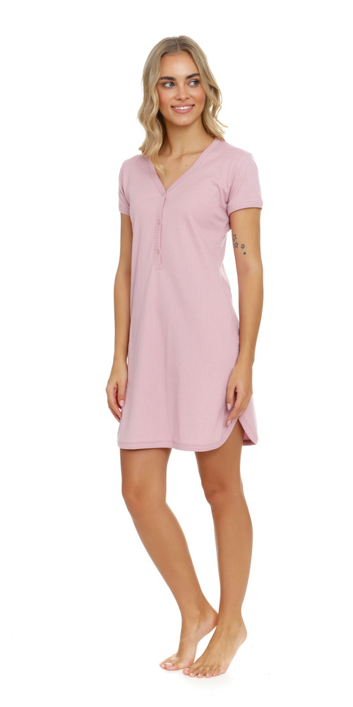 TM.4542 Koszula Nocna ciążowa i do karmienia Doctor Nap - papaya