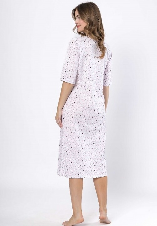 Dioniza 1638 Leveza – koszula nocna damska z bawełny, krótki rękaw, wygodna na lato