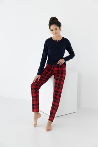 Piżama damska Yvette Sensis - granatowy