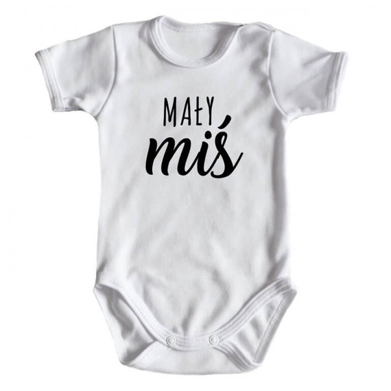 "Mały miś" body krótki rękaw Moocha czarny