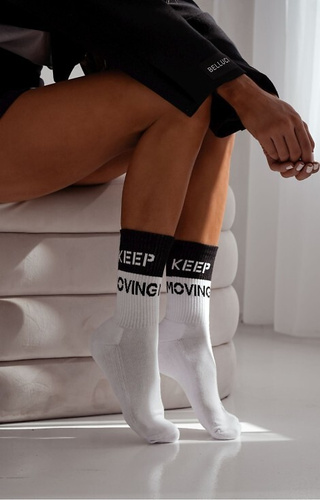 0071-008 Unique Skarpety damskie Milena białe - półfrotte, bawełniane, ciepłe i wygodne