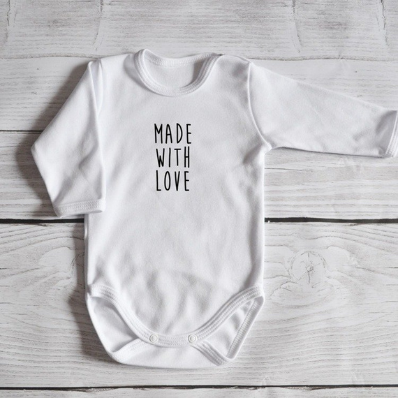 Body długi rękaw "Made with love" Moocha czarne