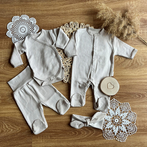 Komplet 4-częściowy WPAG015 Mamatti - beżowy