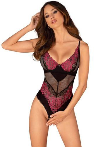 Rosenty Teddy Body Crotchless Obsessive - czarny