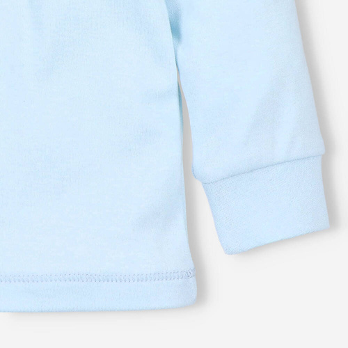 Bluzka z bawełny organicznej Samoloty Nini błękitny