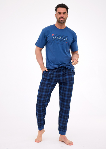 Cornette Marathon 2 – piżama męska z bawełny, krótki rękaw, wygodna i oddychająca