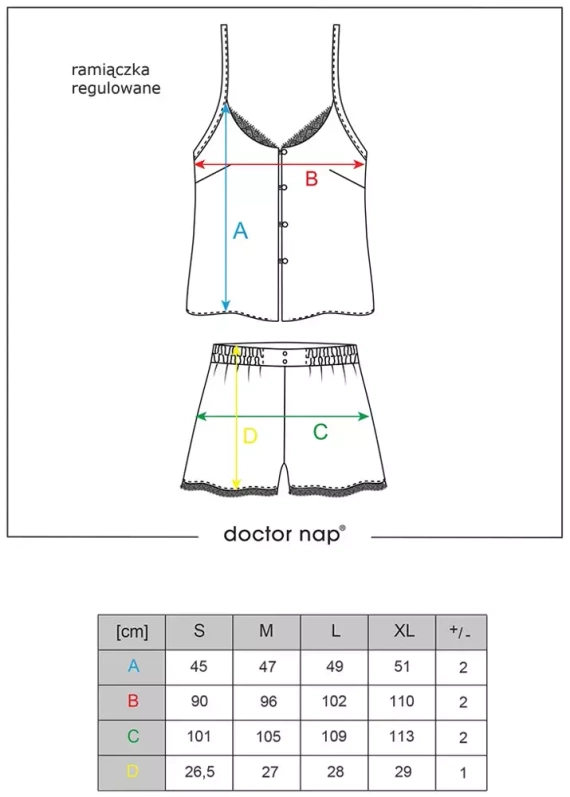 Piżama Damska 5100 Doctor Nap - black