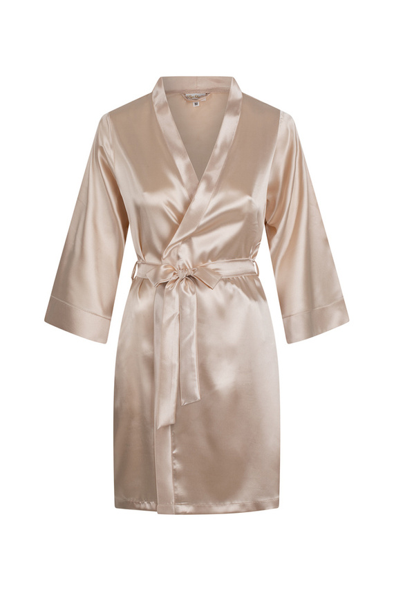 Szlafrok damski satynowy Vesna ByShelly - beżowy