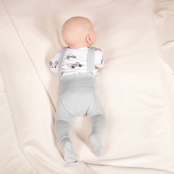 Rajstopy bambusowe z szelkami 141604 Nicol - popielaty