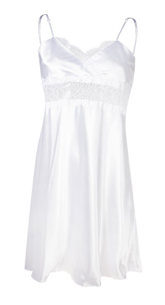 Doris Halka satynowa koszulka damska DKaren - biała