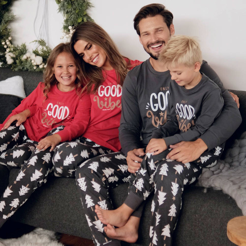 PM.4312 "Good Vibes" Piżama Damska Doctor Nap - spruce red