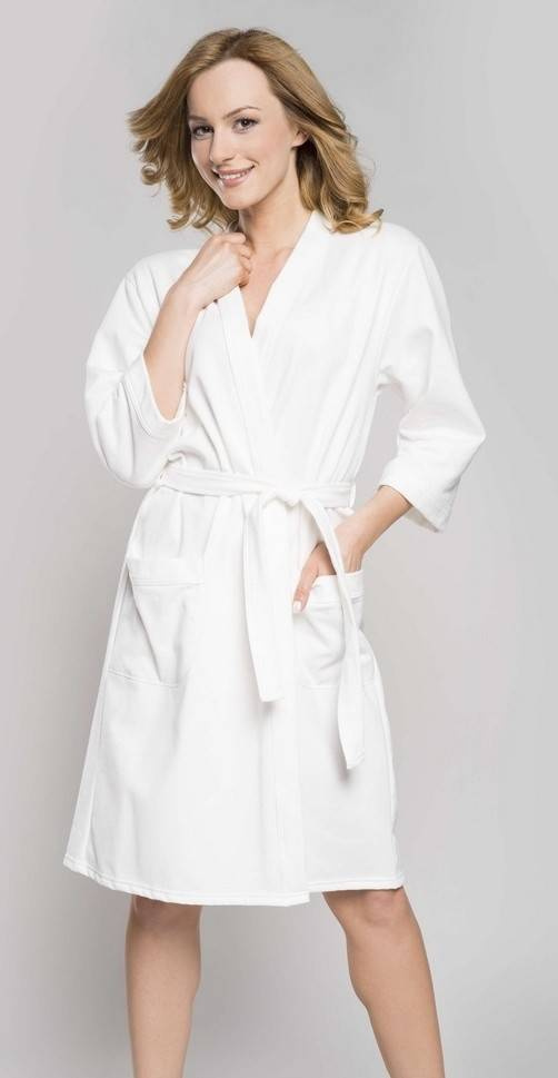 Szlafrok Damski 3/4rękaw Kalia Italian Fashion- róż