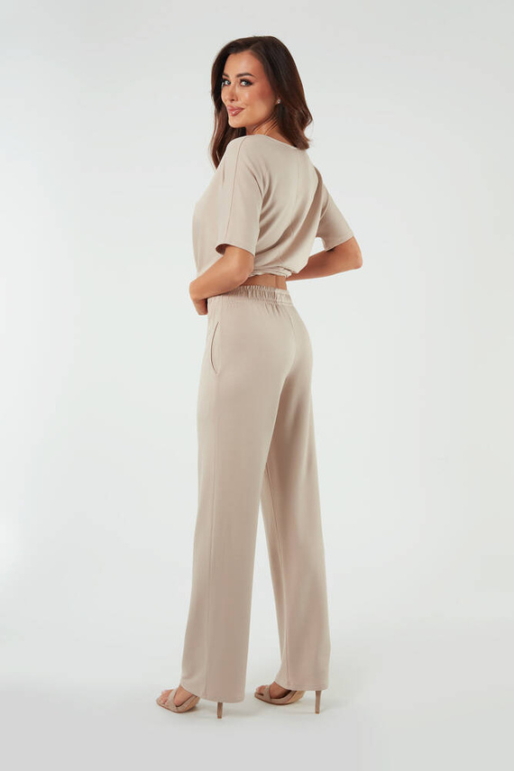 Spodnie damskie długie Soler Italian Fashion - beżowy