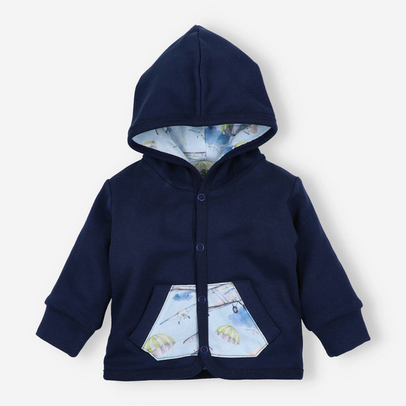 Bluza dresowa chłopięca Samoloty Nini granatowy