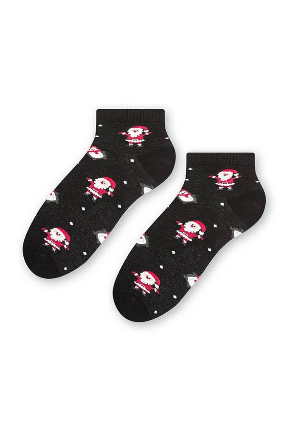 art.136 Zakostki damskie Świąteczne Steven -002 granatowy