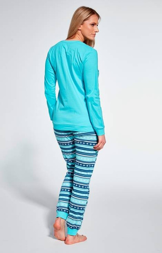 Cornette Piżama damska 671/345 Sweet Puppy - turkusowy