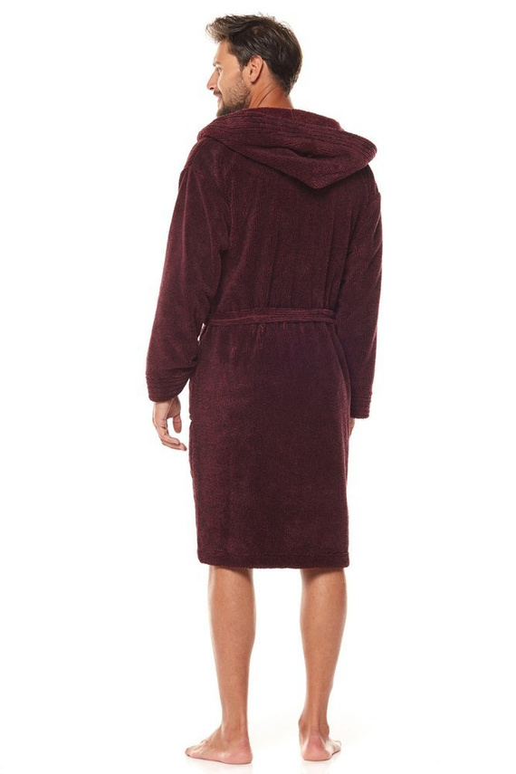 Bruce Szlafrok Męski L&L - granatowy melanż