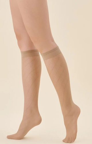 574 Mira Podkolanówki 20 den Gabriella - beige