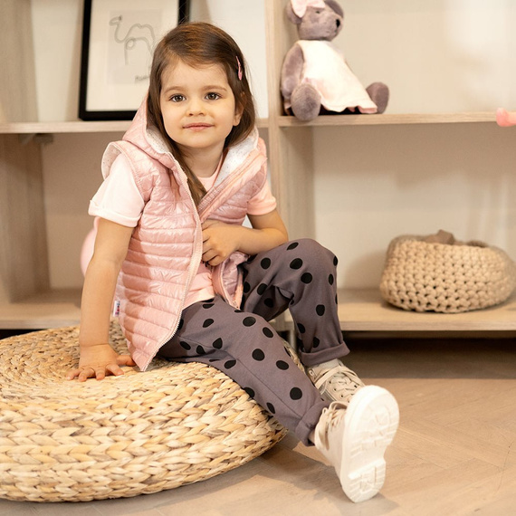 Spodnie w groszki Swan Ewa Klucze- druk grafit