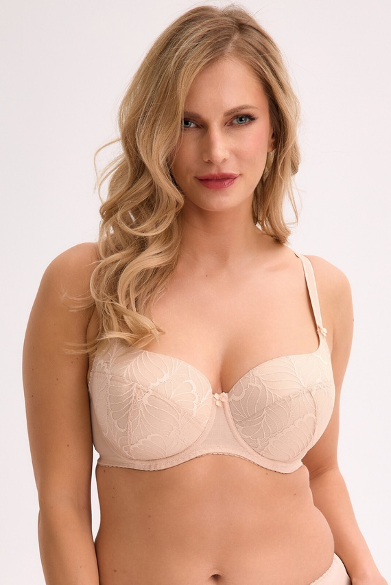 Gaia BS 0758 Micaela – biustonosz full cup z koronką, regulowane ramiączka, pełne podtrzymanie