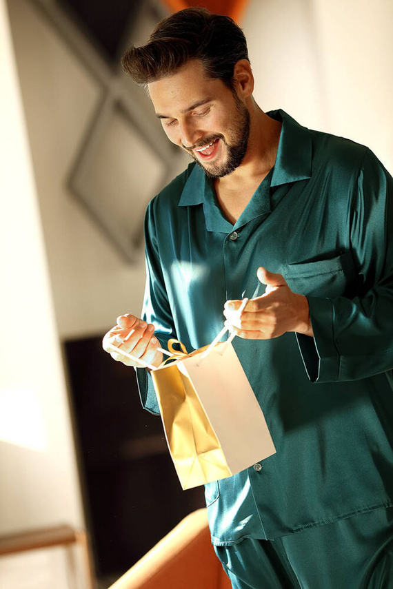 Komplet satynowy Lukas - zielony