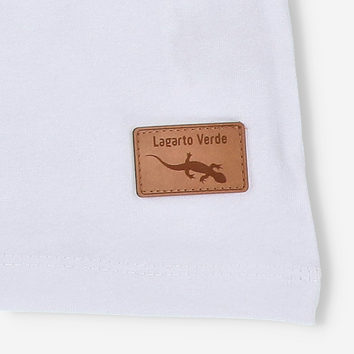 T-shirt dziewczęcy z krótkim rękawem KAR-4007/BIA Lagarto Verde biały 