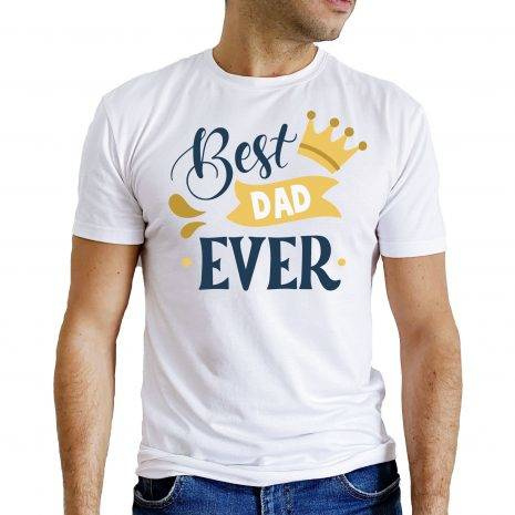 Koszulka męska "BEST DAD" Moocha biały