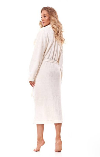 Długi Szlafrok Damski 2312 Lux L&L - ecru