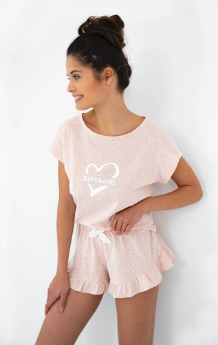 Piżama damska Super Girl Sensis - różowy jasny