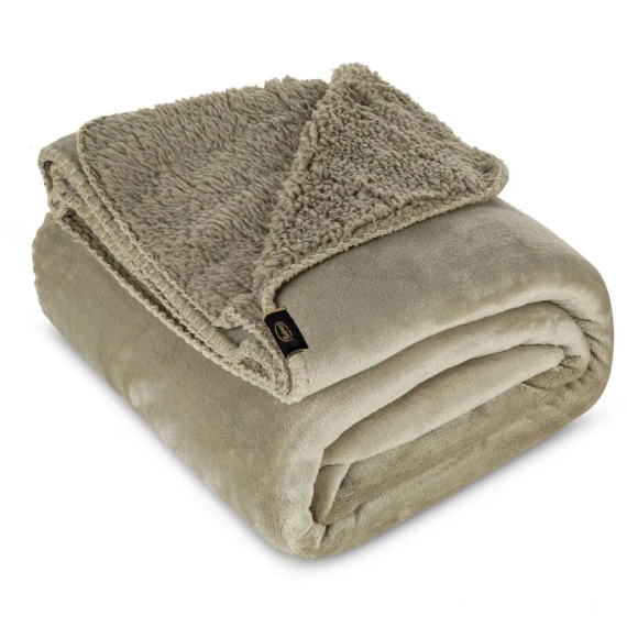 Koc dwustronny narzuta Tedy Eurofirany beżowy