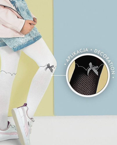 Rajstopy Dziewczęce 2325  Knittex - bianco