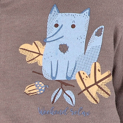 Kurtka niemowlęca  z bawełny organicznej Skarby Jesieni Nini brązowy 