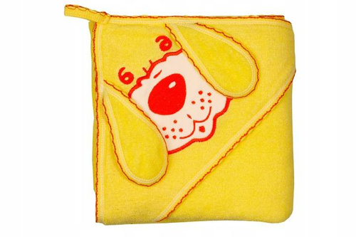 Niemowlęce okrycie kąpielowe "Piesek" Terjan - Żółty