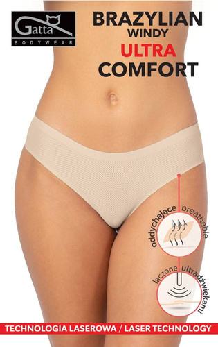 Figi Damskie Brazyliany 41670 Windy ultra comfort Gatta- beżowy