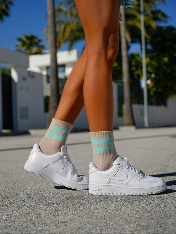 0200-150 Mon Cheri Skarpety damskie Milena -beżowy