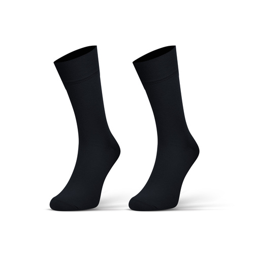 Classic Skarpety męskie klasyczne Sesto Senso garniturowe czarny gładki