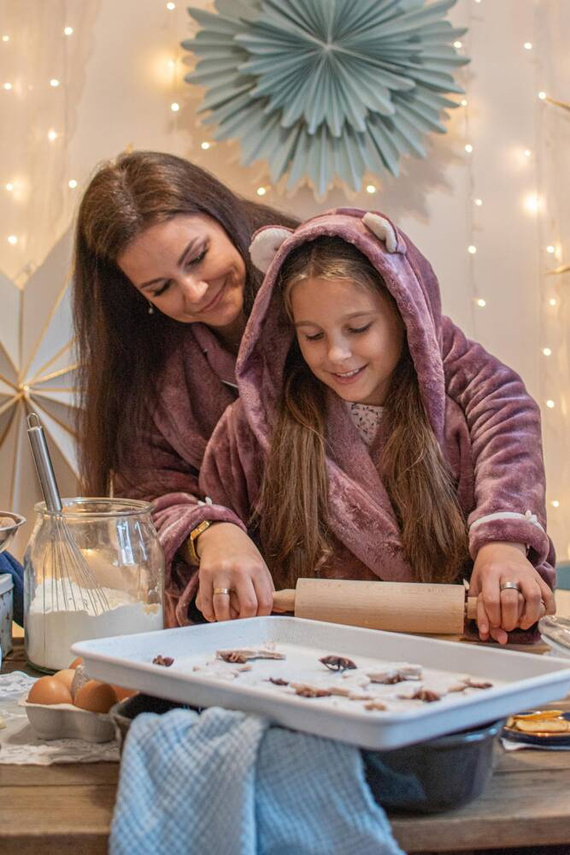 Krótki Szlafrok damski 717 Serena Forex - jagoda