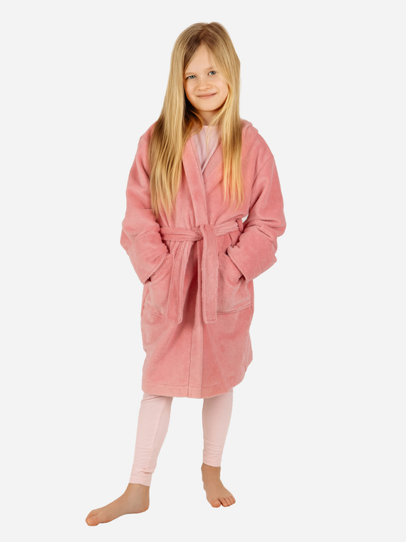 Szlafrok dziecięcy bambusowy Bamboo ByShelly - brzoskwiniowy