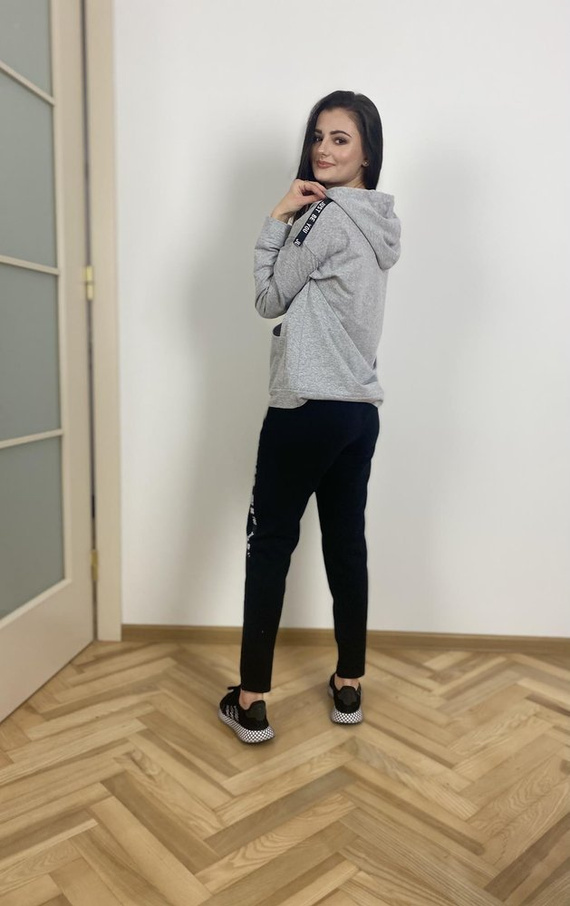 Komplet dresowy 496 Just Forex - jasny melanż