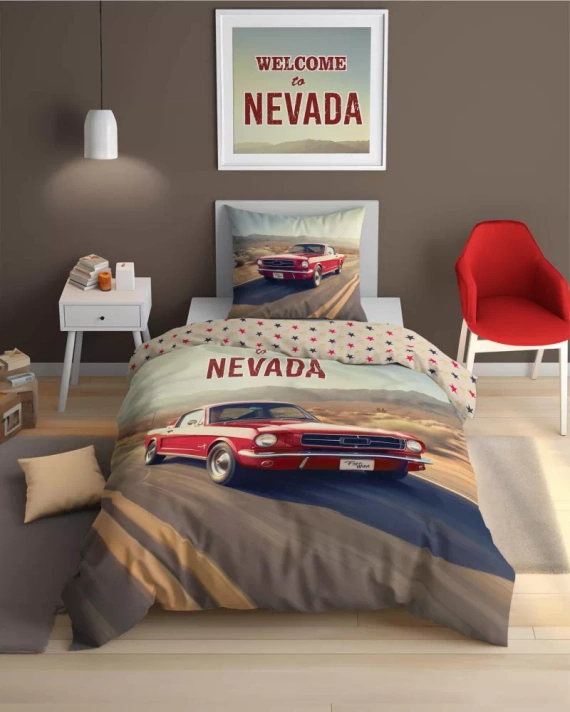 Pościel bawełniana świecąca w ciemności samochód Detexpol