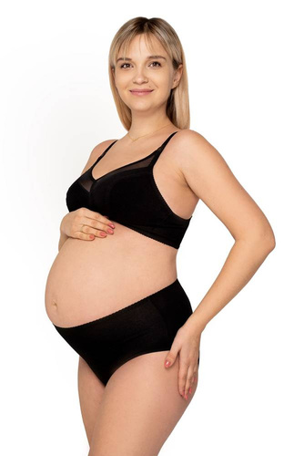 Miękki biustonosz do karmienia Allday Black Momtobe czarny