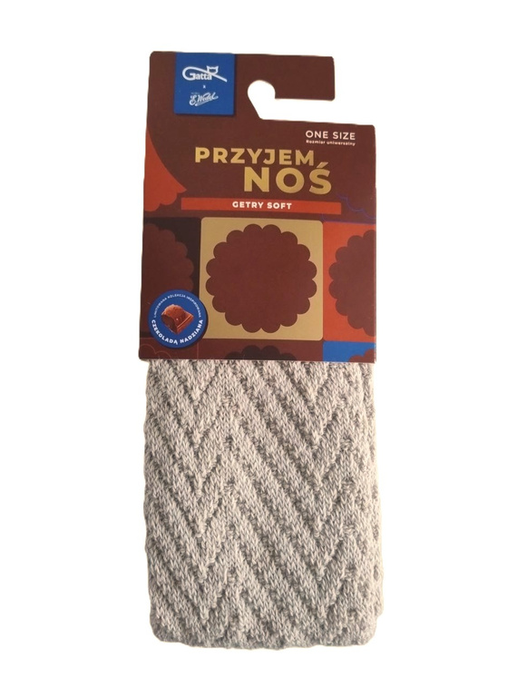 Gatta Wedel Soft art.01 – zimowe getry z żakardowym wzorem, beżowy