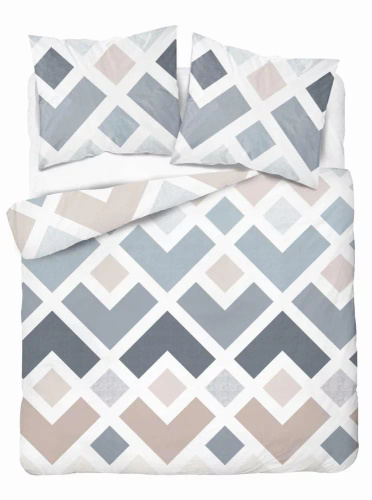 Pościel z mikrofibry geometria 5026 A Detexpol niebieski