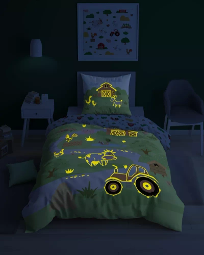 Pościel bawełniana świecąca w ciemności 5407 A Farma Detexpol 