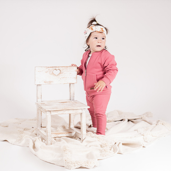 216272 Nicol Lala – bluza dziewczęca dresowa na zamek, różowa, rozmiar 62-146