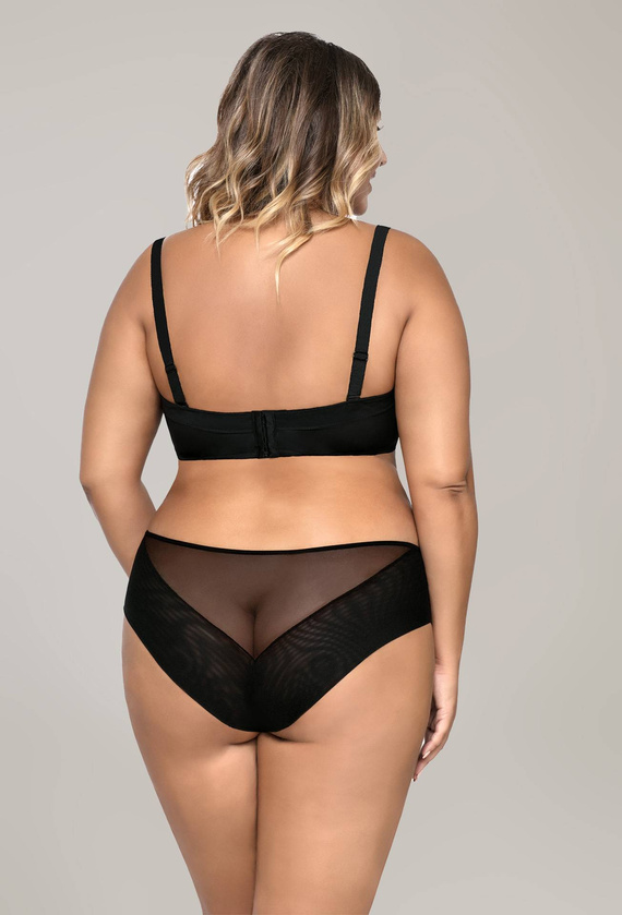 1787 Biustonosz bardotka Ava - czarny