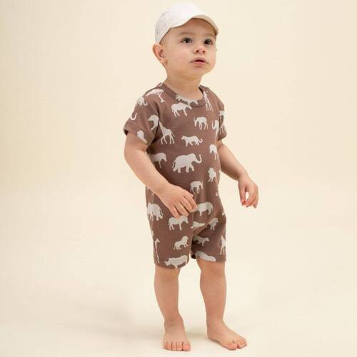 Rampers dla chłopca Safari Pinokio - afryka brązowy