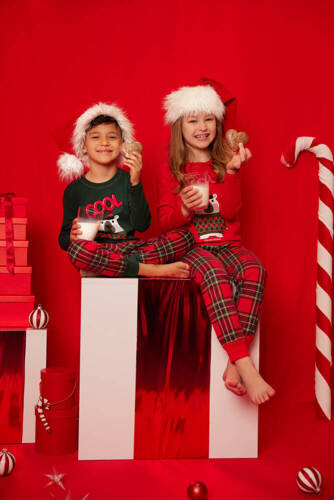 Piżama dla dziecka Tess Italian Fashion - czerwony/druk