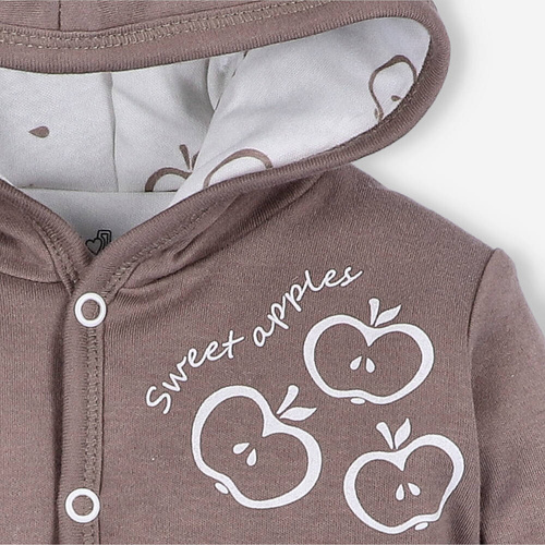 Bluza Happy Apples z bawełny organicznej Nini brązowy