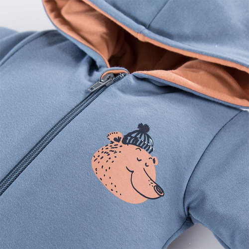 Pajac z kapturem kombinezon Jump Eevi - niebieski